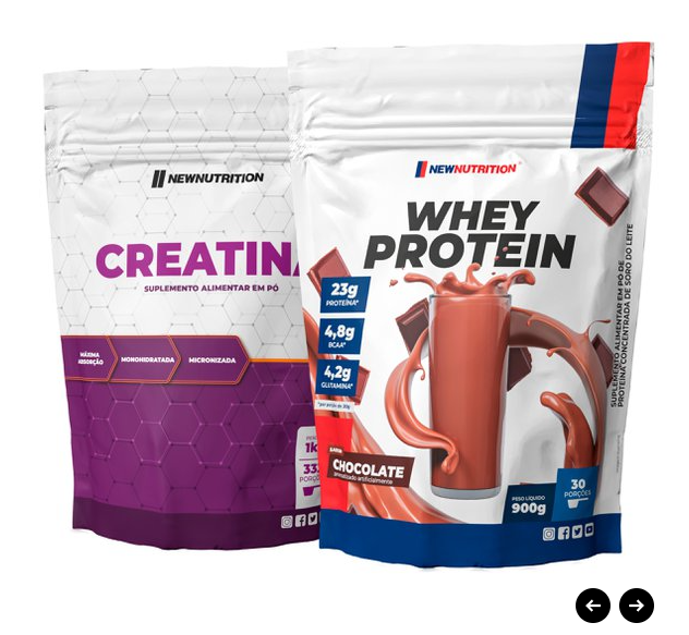 Kit Whey Protein Concentrado 900g + Creatina 1Kg