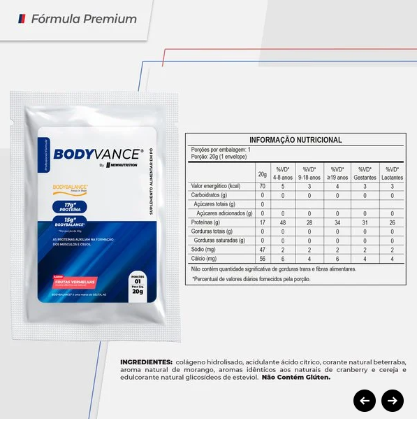 Sachê unid Colágeno BODYVANCE® 20g