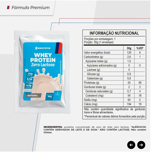 Sachê unid Whey Protein Zero Lactose 30g