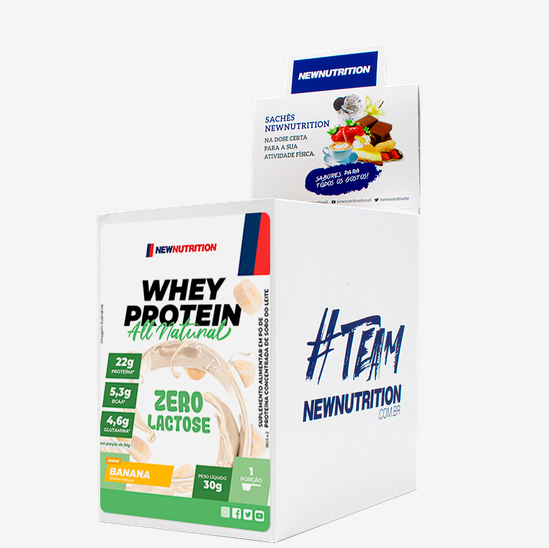 Sachê Caixa Whey Protein Zero Lactose All-Natural-10unid-30g