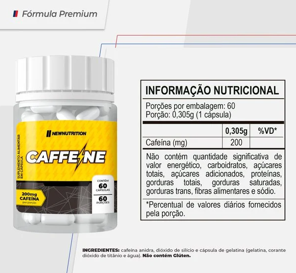 Cafeína 200mg 60/Cápsulas